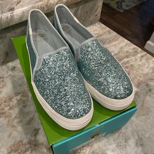 Kate spade by keds glittery slip on shoes
